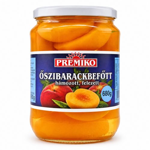 Peeled, Halved Peaches in Syrup