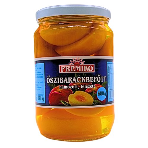 Premiko Őszibarackbefőtt - Őszibarack Konzerv Hámozott, Felezett
